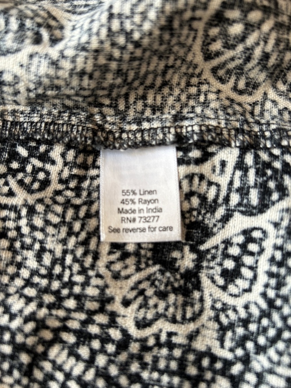 Sonoma Black and White Floral dress size medium - Picture 3 of 4